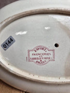 Saucière terre de fer Sarreguemines & Digoin Favori rose oiseaux ancienne