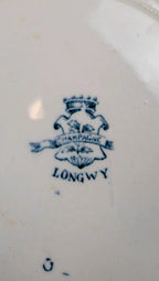 Assiette plate Longwy modèle Champagne – décor bleu ancien
