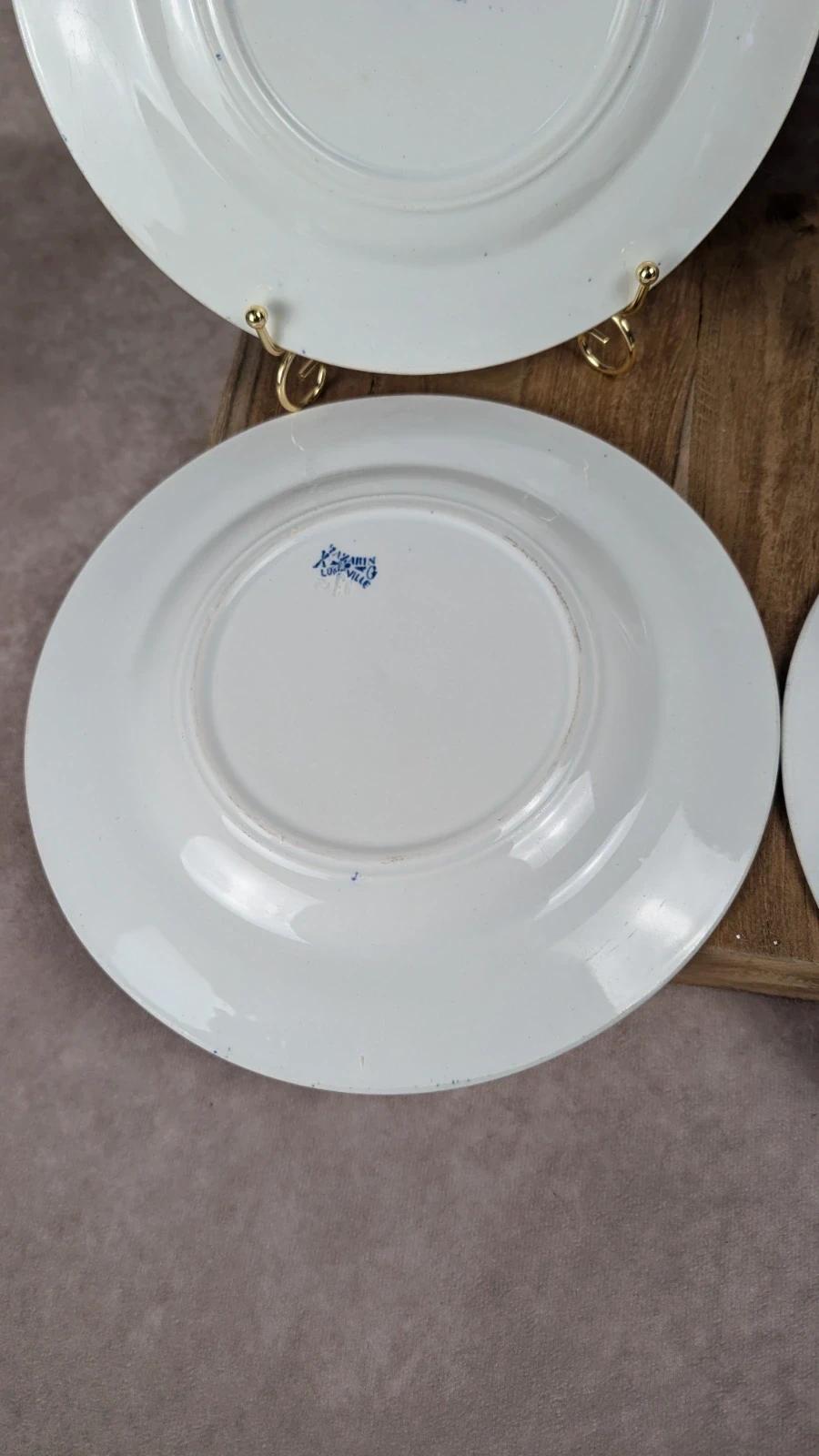 4 Assiettes anciennes Luneville – Modèle Mazarin