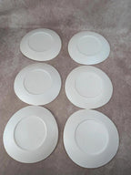 Lot de 6 assiettes plates vintage Niderviller style Capron Vallauris