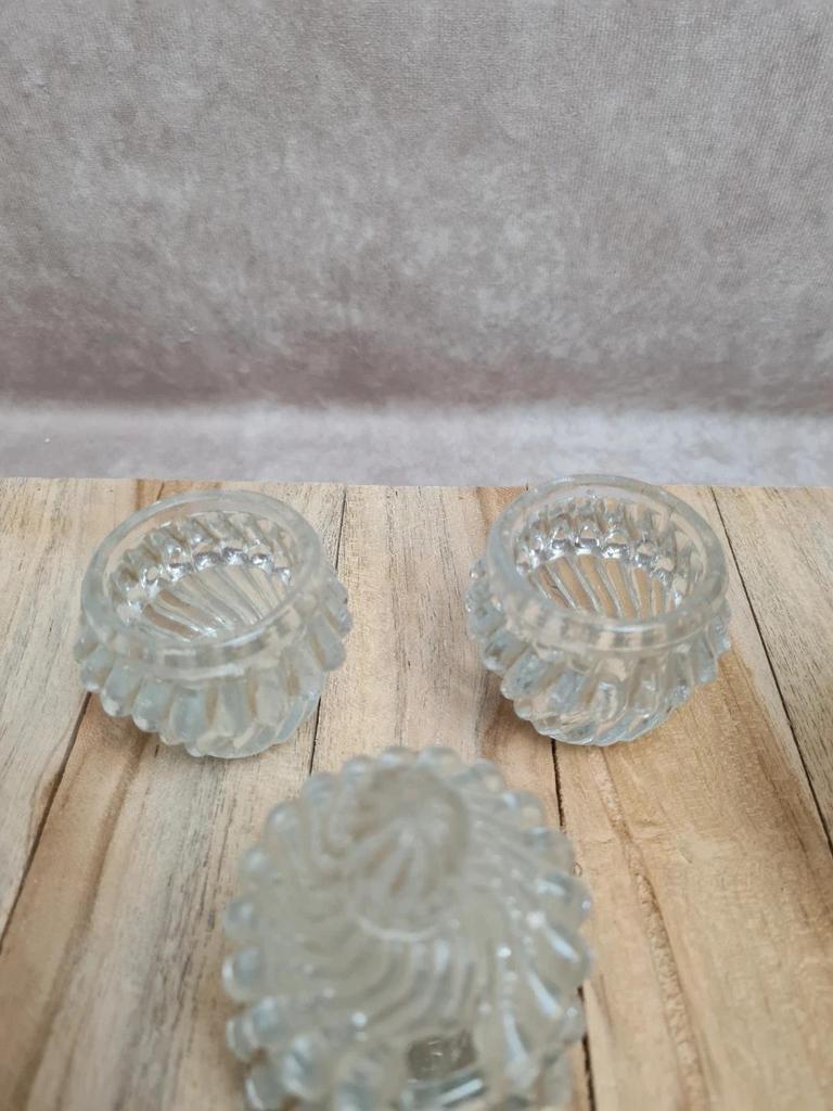 Huilier vinaigrier ancien Gien Clara terre de fer présentoir flacons verre Xixe 🏺