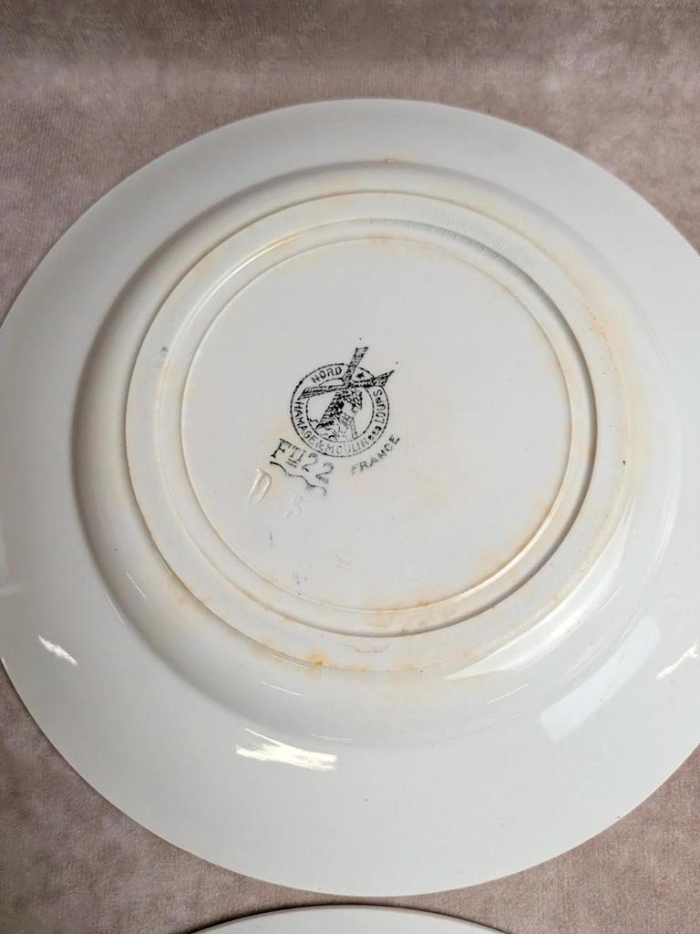Lot de 7 assiettes plates terre de fer Moulin des Loups Fti 22