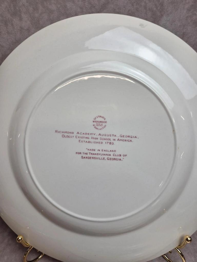 Lot 4 Assiettes Wedgwood Georgia Historical Plates Mulberry Angleterre Vintage