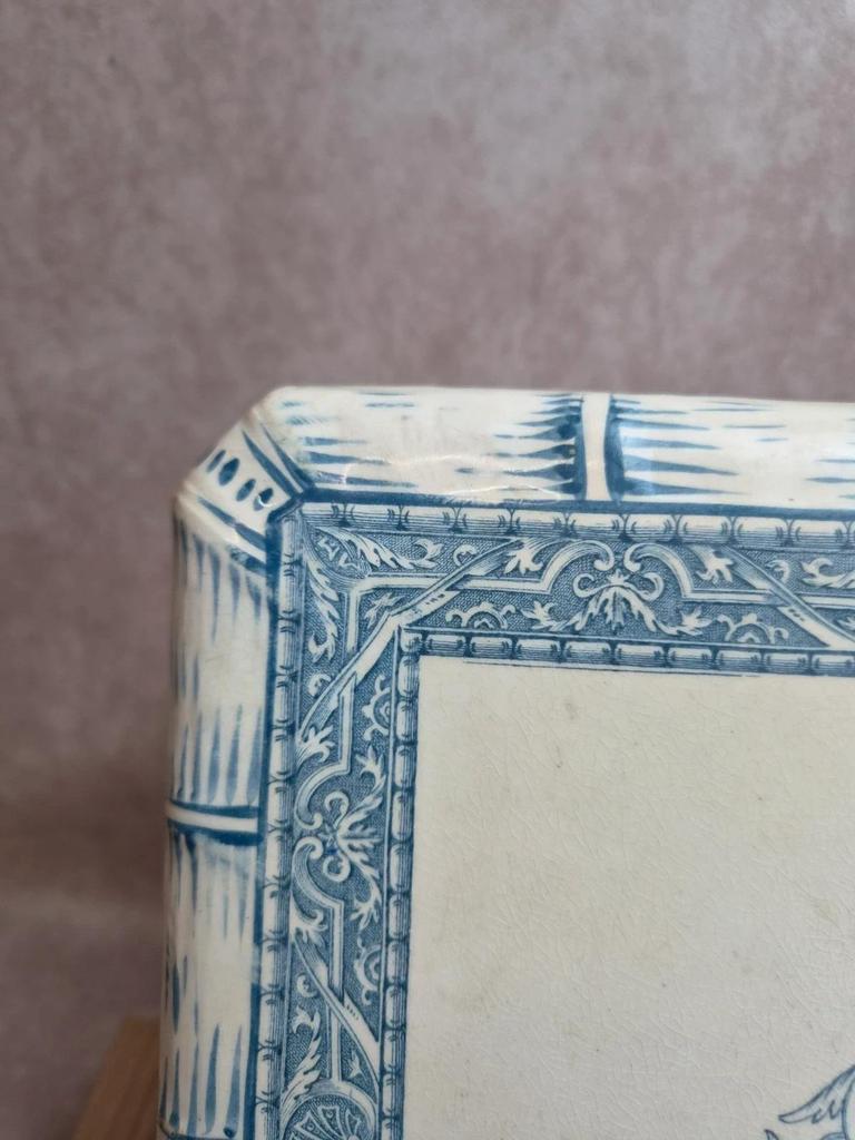 Dessous de plat ancien Creil et Montereau modèle Henry Ii – Terre de fer bleue