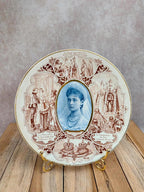 Assiette parlante Terre de fer Sarreguemines – Impératrice Alexandra Feodorovna – Russie