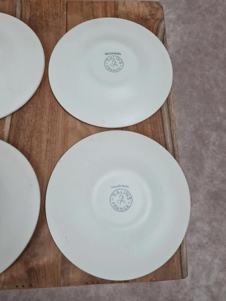 Lot de 6 tasses & sous-tasses Salins – modèle Bessans – vintage 🇫🇷