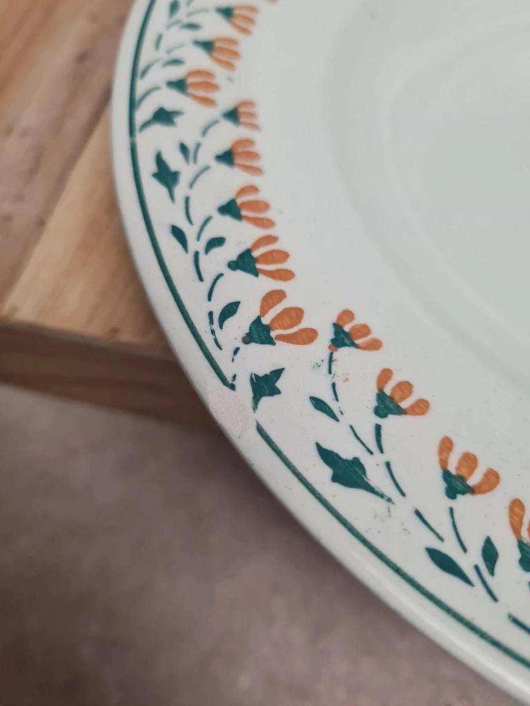 Lot de 2 assiettes creuses Kg Lunéville modèle Moselle 🌿🍂 terre de fer