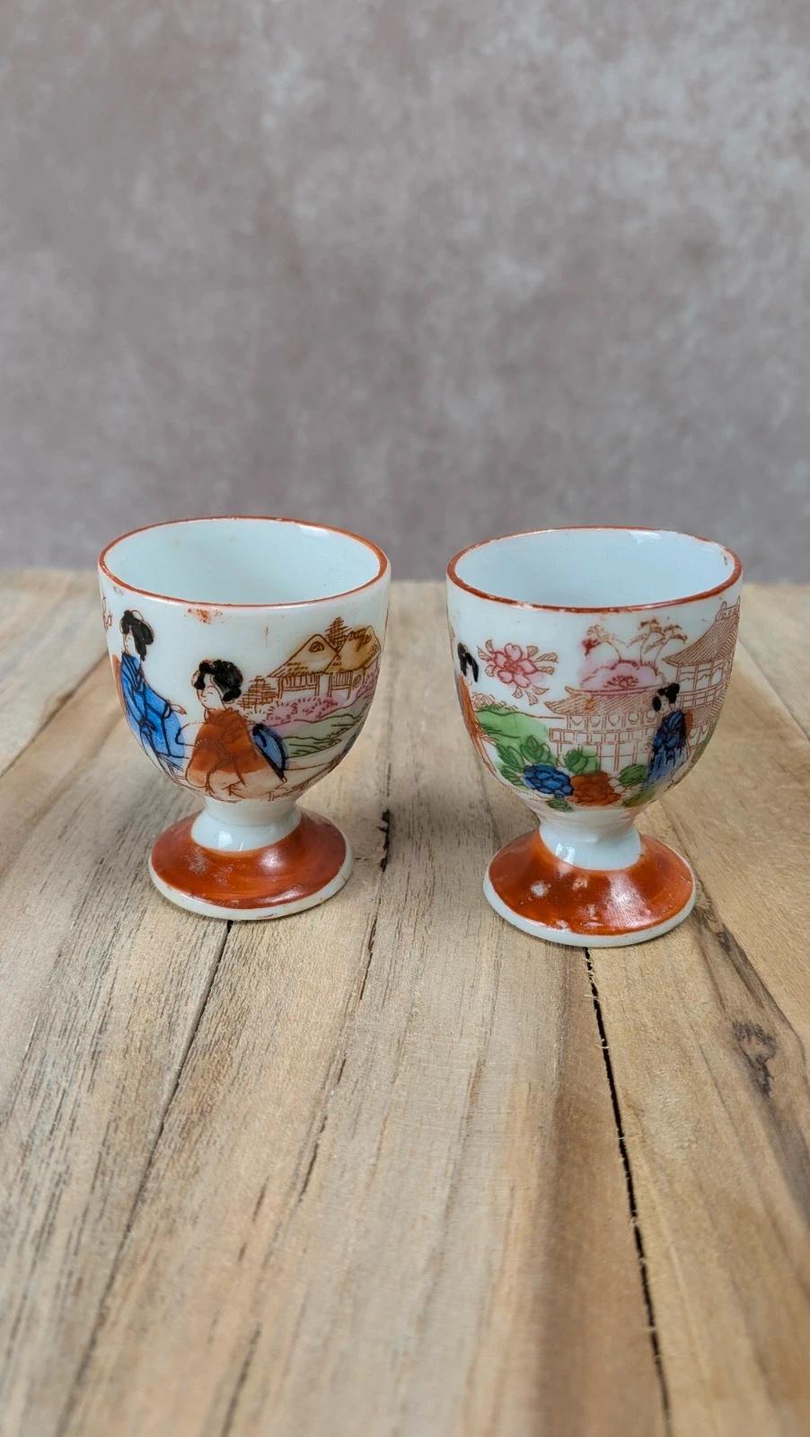 Lot de 2 coquetiers japonais vintage –
