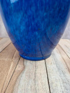 Grand vase Paul Milet Sèvres bleu flammé Art Déco céramique française 30 cm