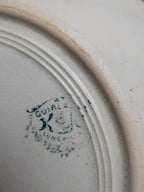 Assiette plate en terre de fer Lunéville – Modèle Guirlande – Ancienne