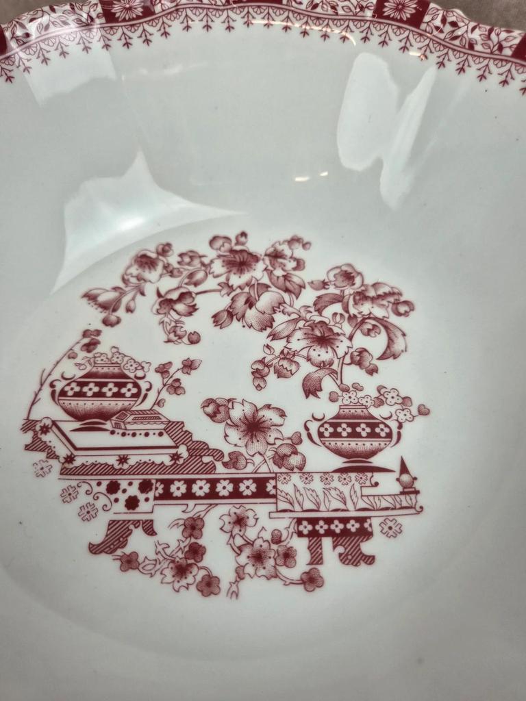 Saladier Seltmann Weiden Bavaria Theresia rouge – Porcelaine allemande vintage