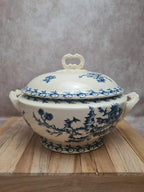 Soupière ancienne Gien modèle Chardon – Terre de fer bleu