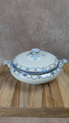 Soupière vintage Palissy England bleu & blanc