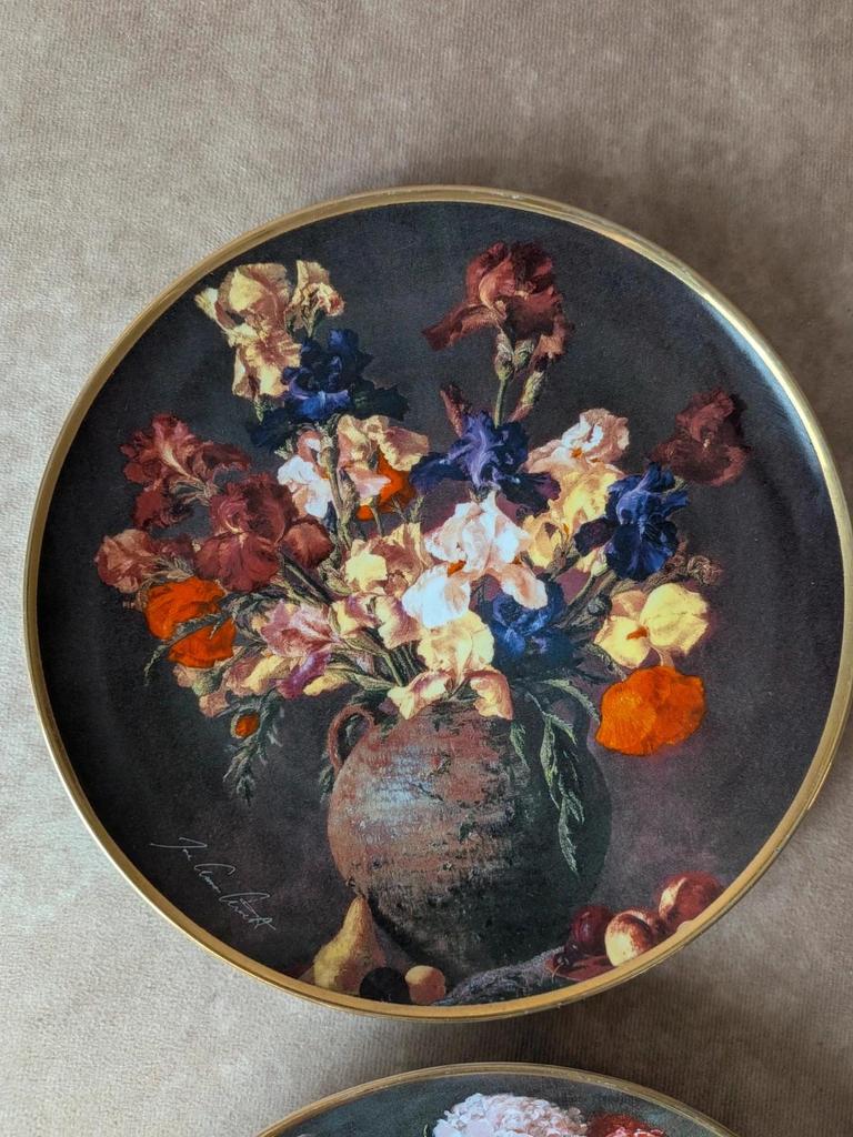 Lot 4 assiettes de collection Franklin Mint – Joe Anna Arnett – Fleurs – Édition limitée