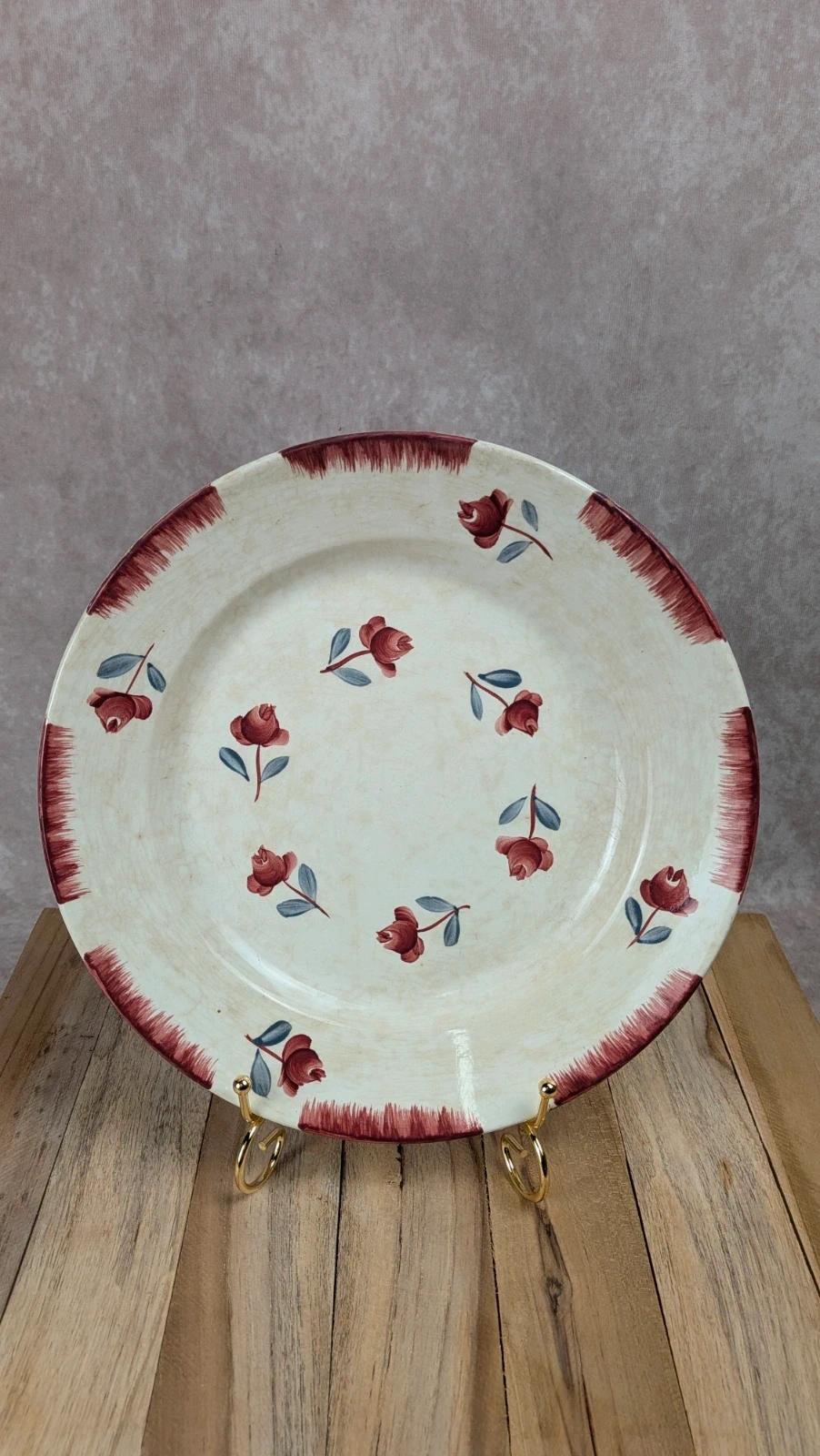 Plat ancien Gien Venise Poitevine peint à la main