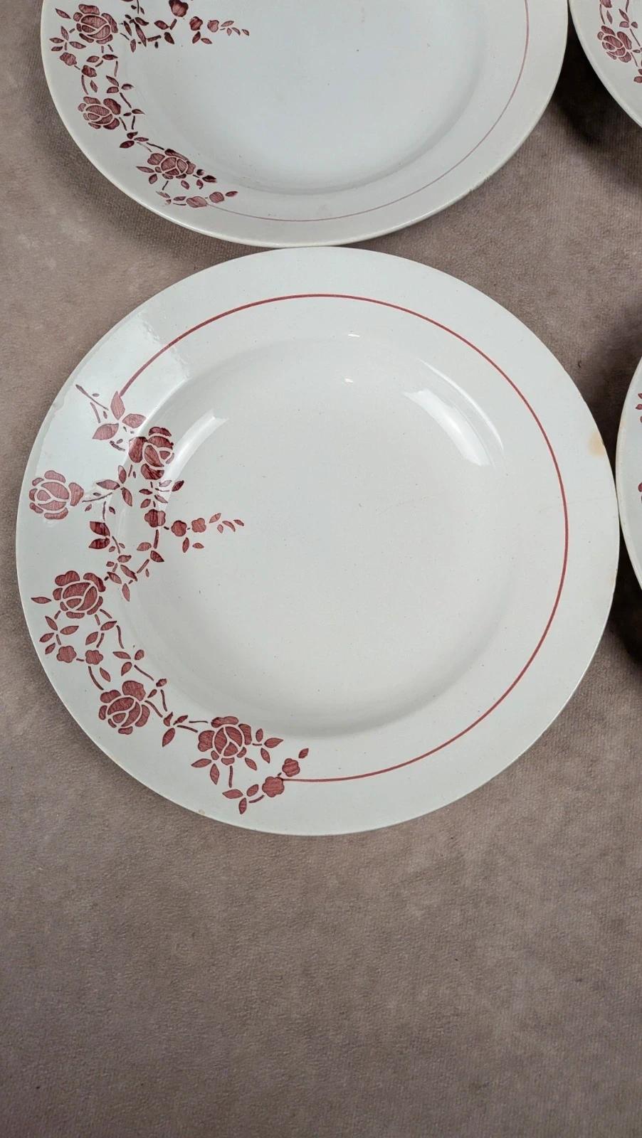 Lot de 4 assiettes creuses Saint-amand modèle Marcel