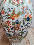 Potiche couverte ancienne faïence Desvres Fourmaintraux Xixe décor chinoiserie chien de Fô