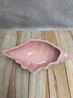 Coquillage vintage rose nacré – céramique portugaise – vide-poche déco bord de mer