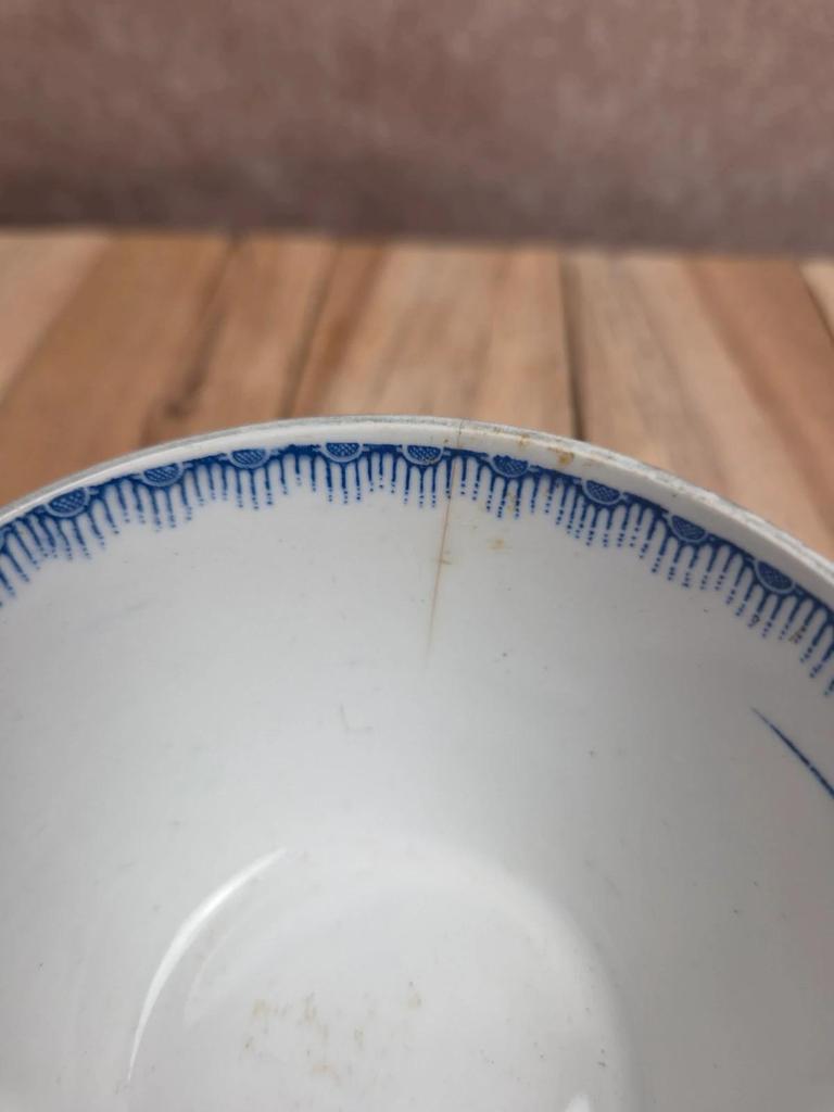 Tasse ancienne K&g Lunéville – Modèle Nanceen – Faïence bleue – Rare
