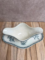 Saucière terre de fer Saint-amandinoise modèle Margot – décor bleu ancien