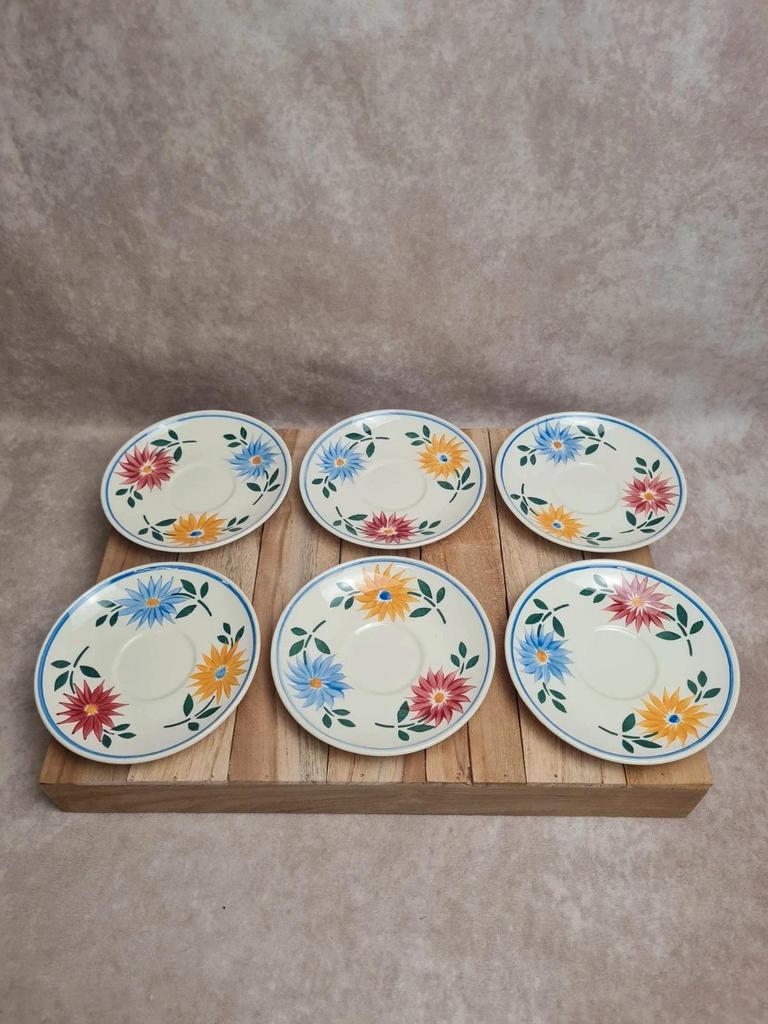 Lot de 6 coupelles à café Hbc “rustique” fleurs colorées 🌼