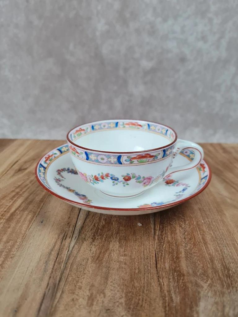 🫖 Tasse & sous-tasse Minton – Porcelaine fine anglaise
