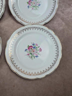 💐 Charmant service à gâteau Digoin & Sarreguemines, Modèle Lilitia, 6 assiettes + 1 grand plat