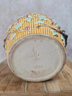 🪴 Cache-pot barbotine signé Gustave De Bruyne – Fives-lille, vers 1900 – Art Nouveau