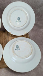 Lot de 4 assiettes creuses anciennes Gien – Terre de Fer modèle Austerlitz