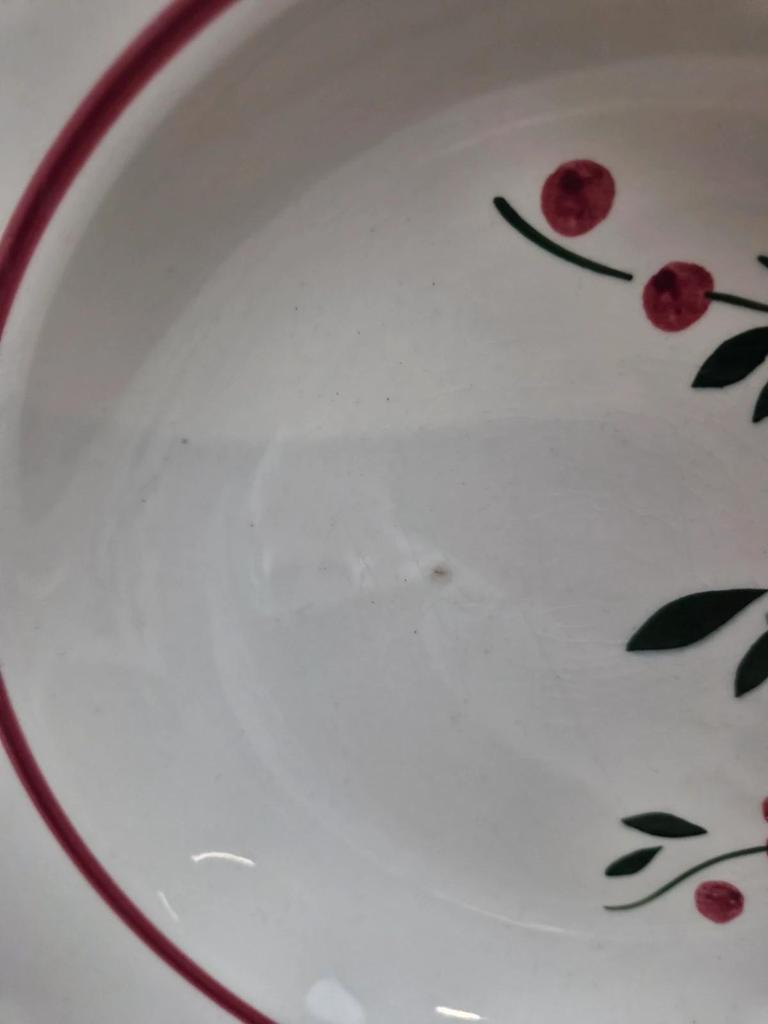 Lot de 4 assiettes creuses vintage Sarreguemines modèle Champfleury