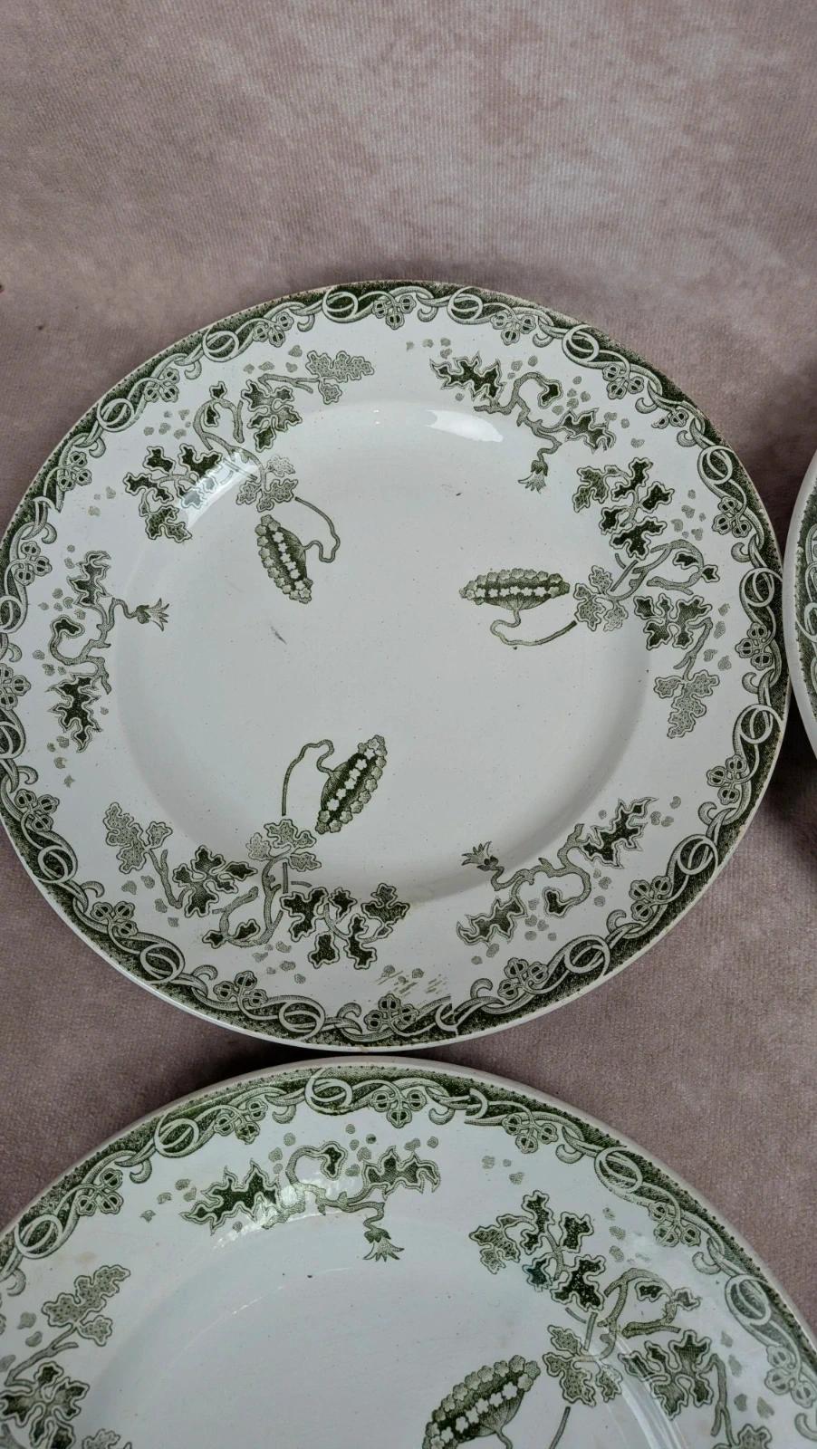 Lot 12 assiettes plates Terre de Fer Saint-amand modèle Modern Style 22 cm