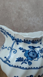 Petit pot verseur ancien anglais en faïence bleue – Made in England