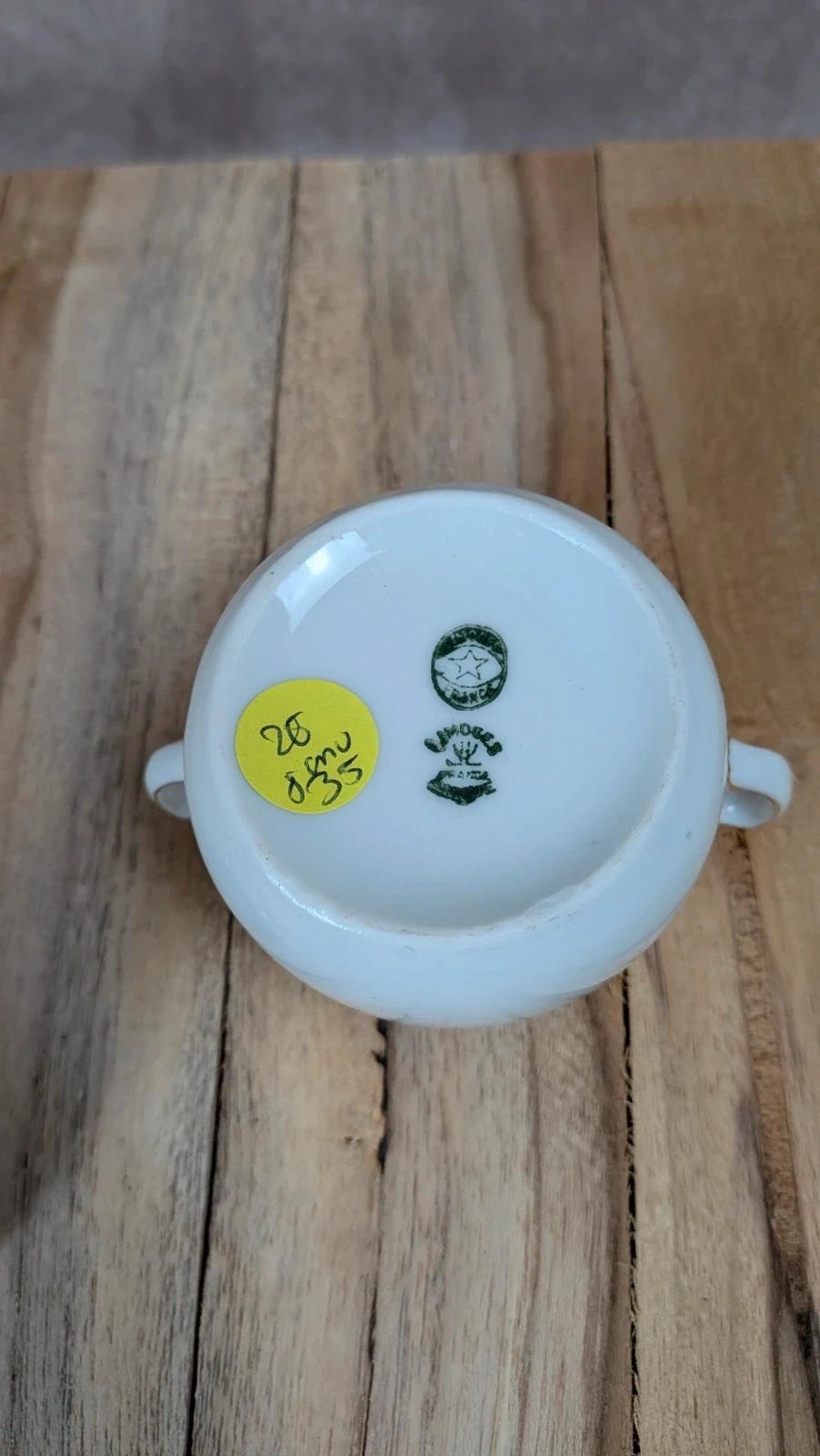 Petite boîte porcelaine Limoges bleu & doré
