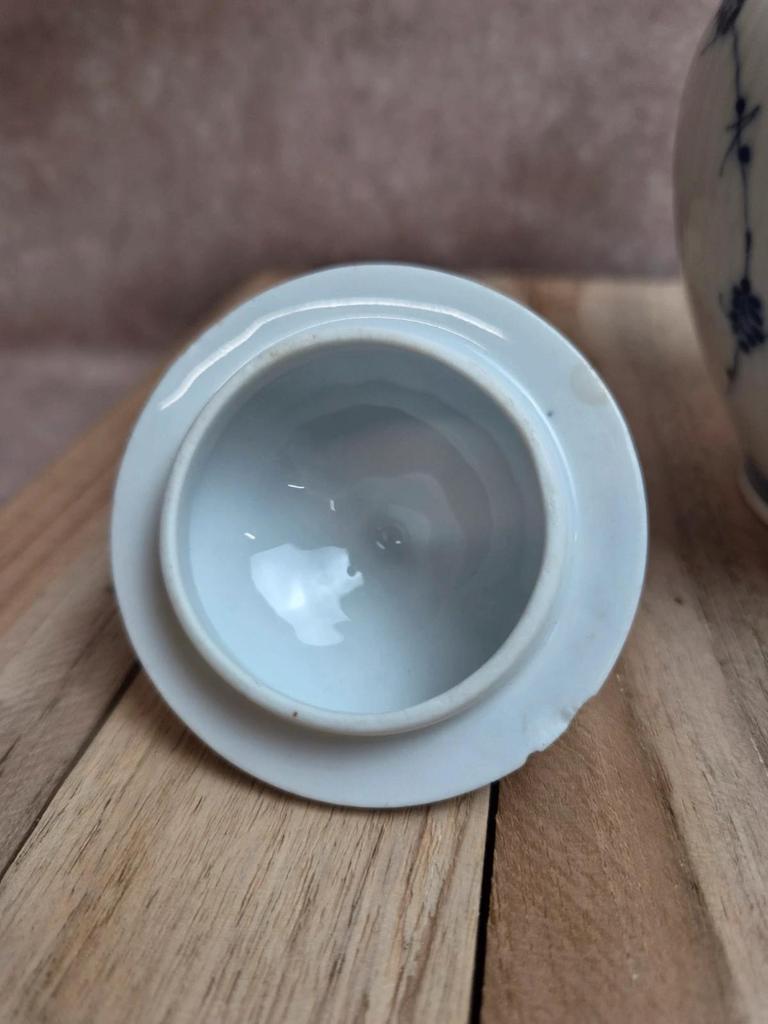 Ancienne cafetière Porzellanfabrik Kalk Eisenberg – Indischblau – début Xxe