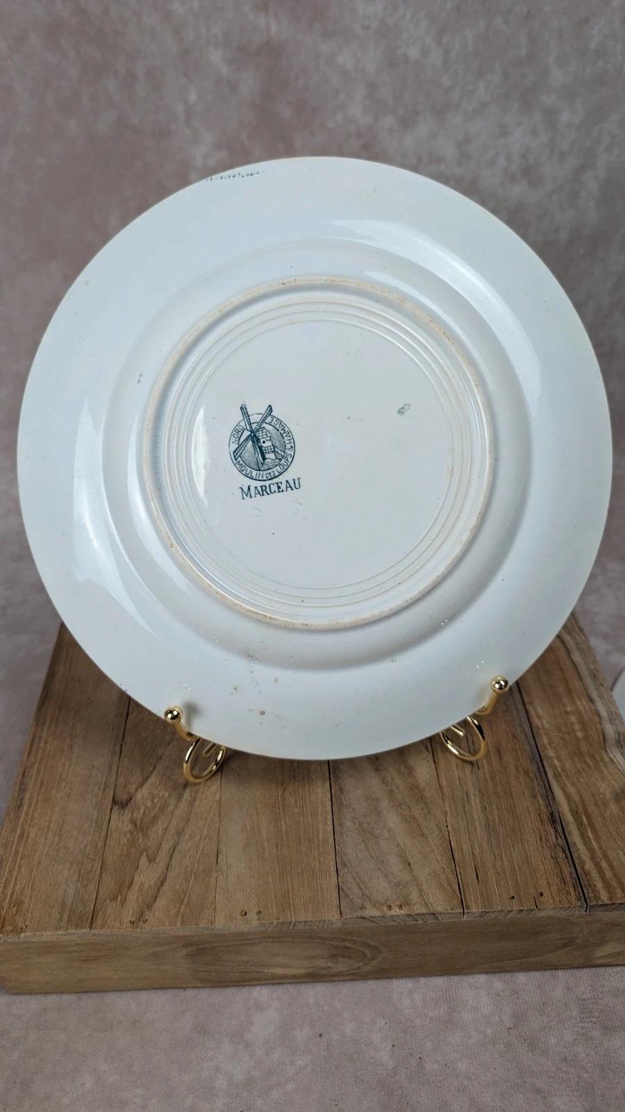Lot de 2 assiettes Moulin des Loups – modèle Marceau – vintage