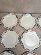 Service à gâteaux vintage Digoin Sarreguemines – 1 plat + 10 assiettes à dessert