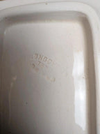 Ancien ensemble de toilette en terre de fer Longchamp rose