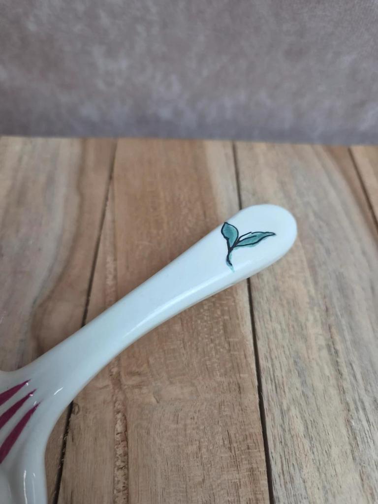 Pelle à tarte ancienne Gien modèle Strasbourg – faïence peinte main