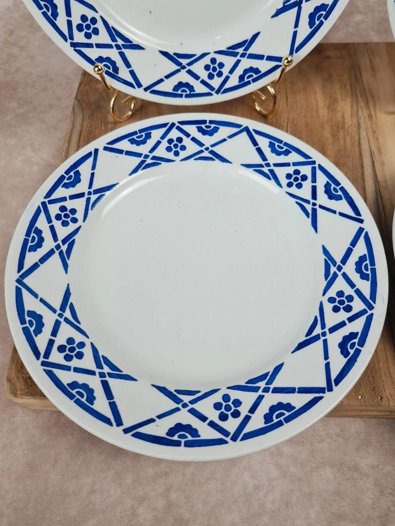 Lot de 4 assiettes à dessert Kg Lunéville – Modèle Lucien