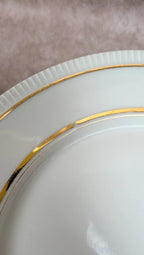 Lot de 6 assiettes à dessert anciennes porcelaine française liseré doré