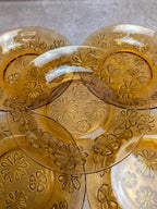 Lot de 5 assiettes creuses vintage Vereco ambre
