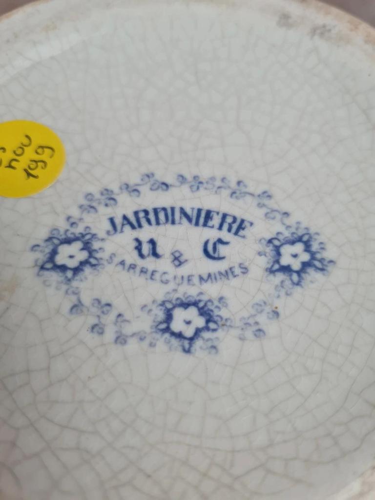Grande cruche ancienne U&c Sarreguemines, Modèle Jardinière