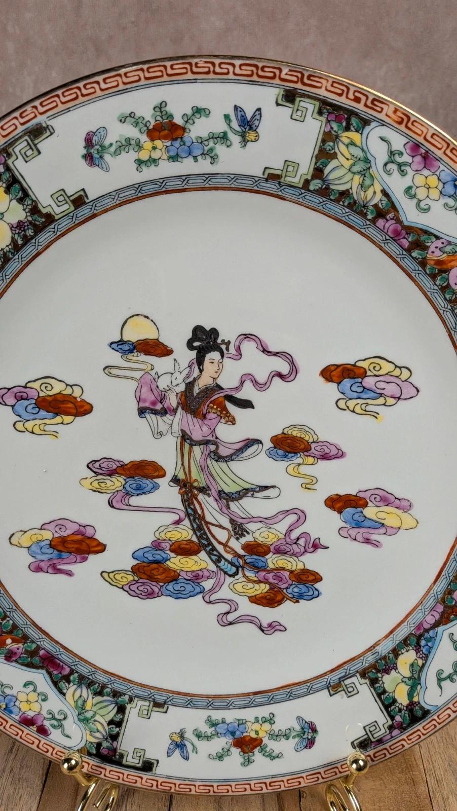 Assiette chinoise décor peint main