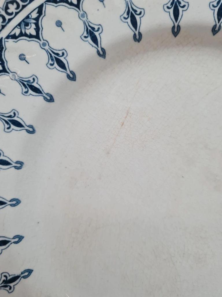 Assiette terre de fer Gien modèle Ispahan décor oriental ancien 💙