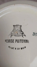 Soupière / saladier Gien Venise Poitevine peint à la main