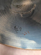 Vase Art Déco Maurice Pinon Tours céramique bleue décor stylisé