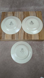 Lot de 3 assiettes à dessert Gien Venise peintes à la main