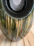Grand vase pichet Saint-clément – Céramique émaillée verte – Vintage