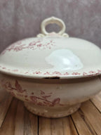 Petite soupière ancienne Sarreguemines modèle Favori rose – Terre de fer