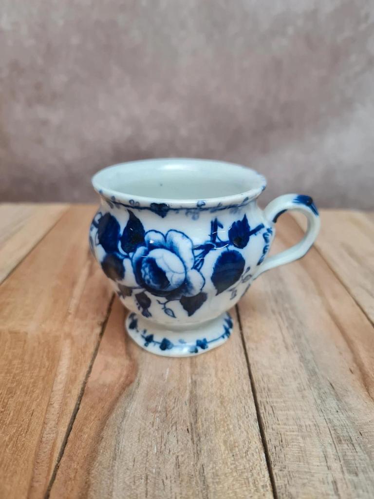 Pot à crème ancien Terre de fer Creil Montereau Flora Muguet 💙